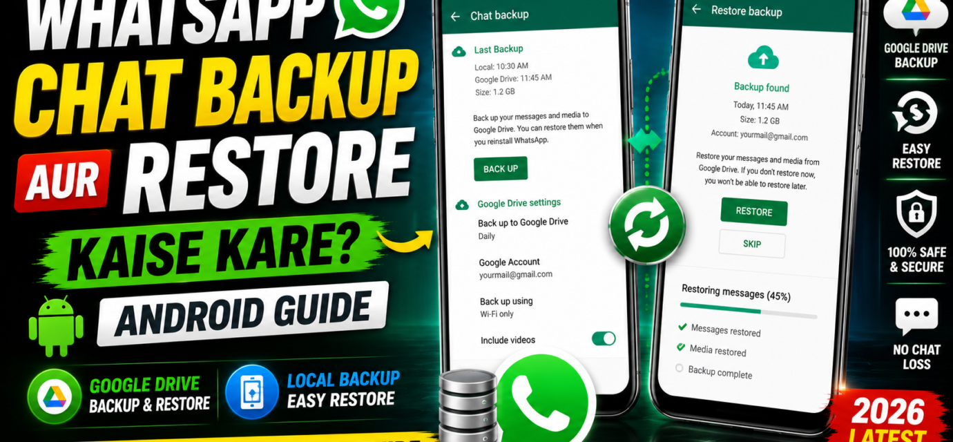 WhatsApp Chat Backup Aur Restore Kaise Kare