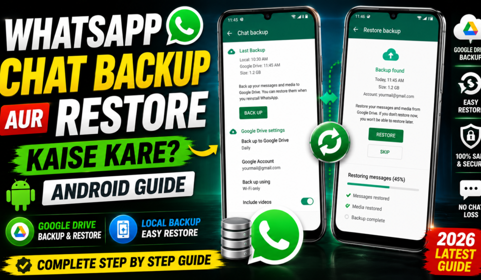 WhatsApp Chat Backup Aur Restore Kaise Kare